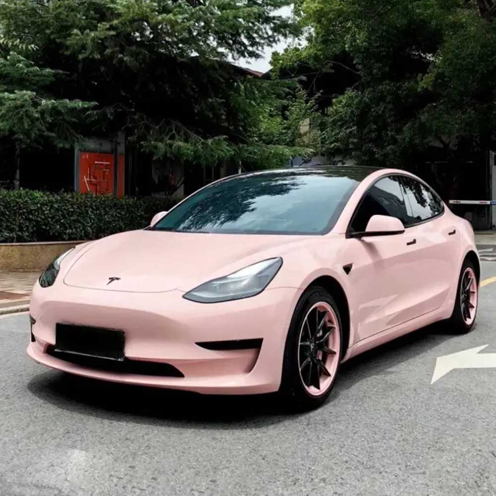 TPUNESS Premium High Gloss TPU Car Wrap Film | Glossy Baby Pink