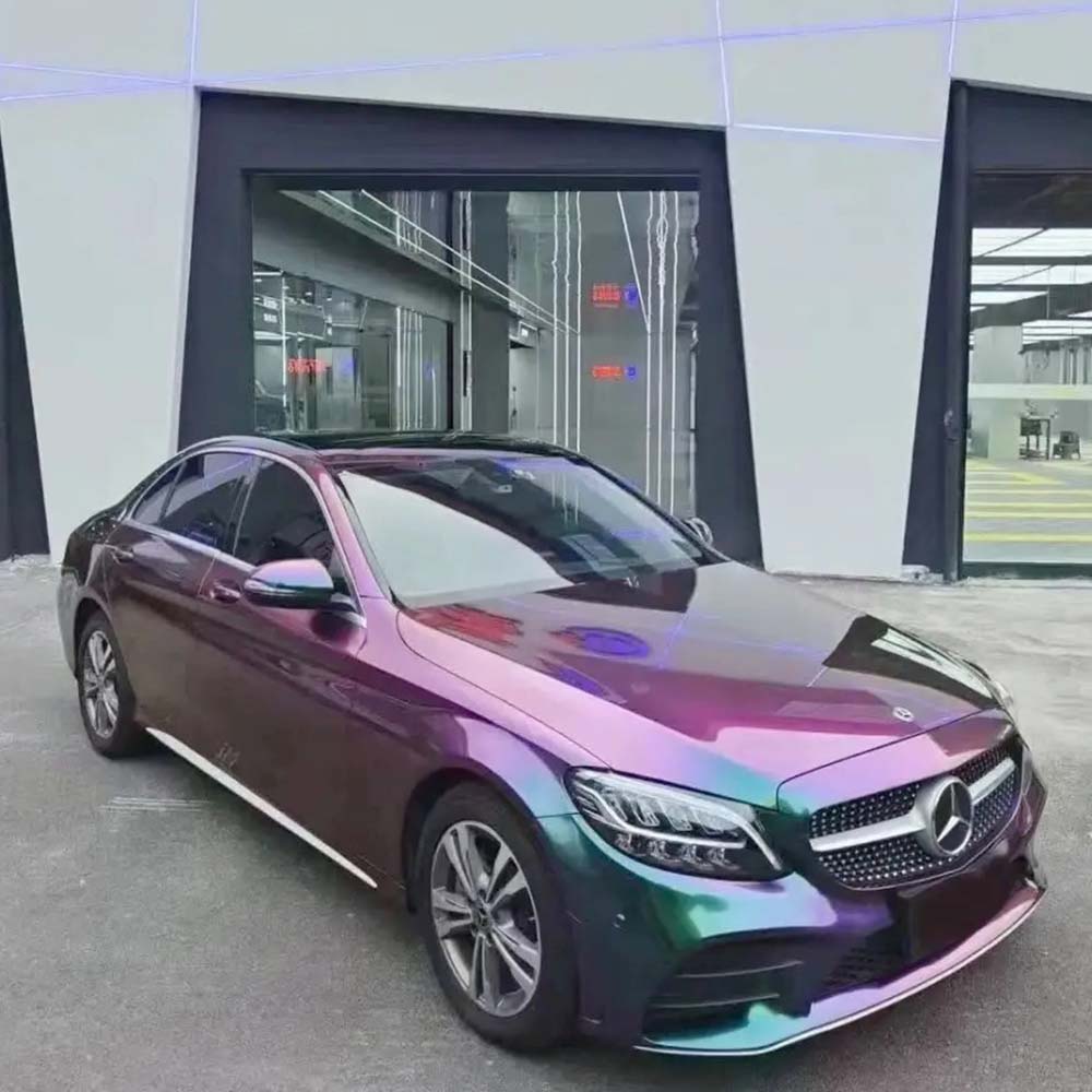 TPUNESS Premium High Gloss TPU Car Wrap Film | Metallic Green Galaxy