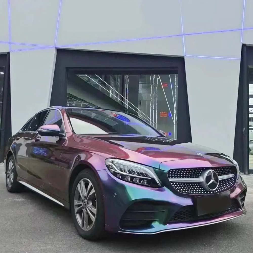 TPUNESS Premium High Gloss TPU Car Wrap Film | Metallic Green Galaxy