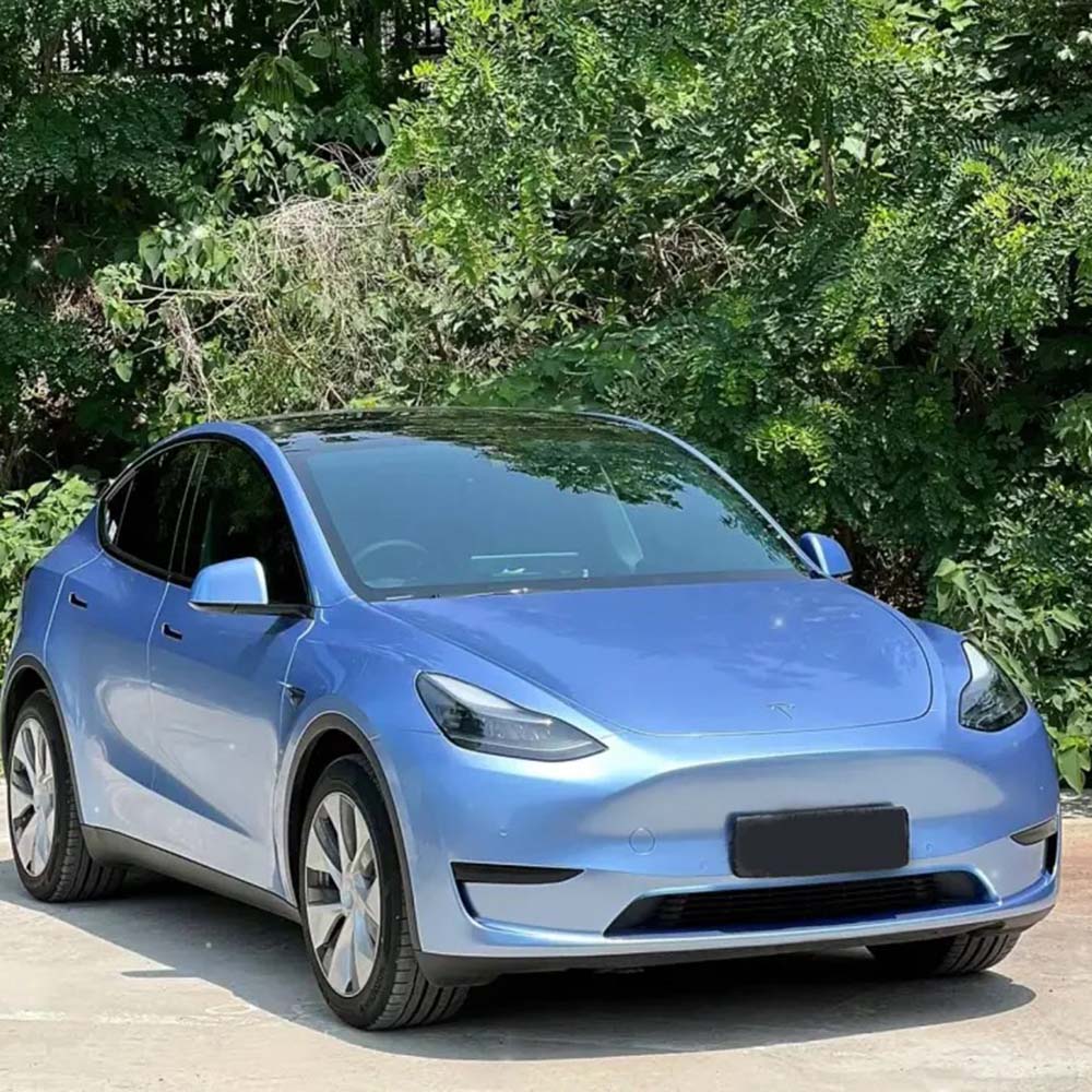 TPUNESS Premium High Gloss TPU Car Wrap Film | Metal Paint Mist Blue