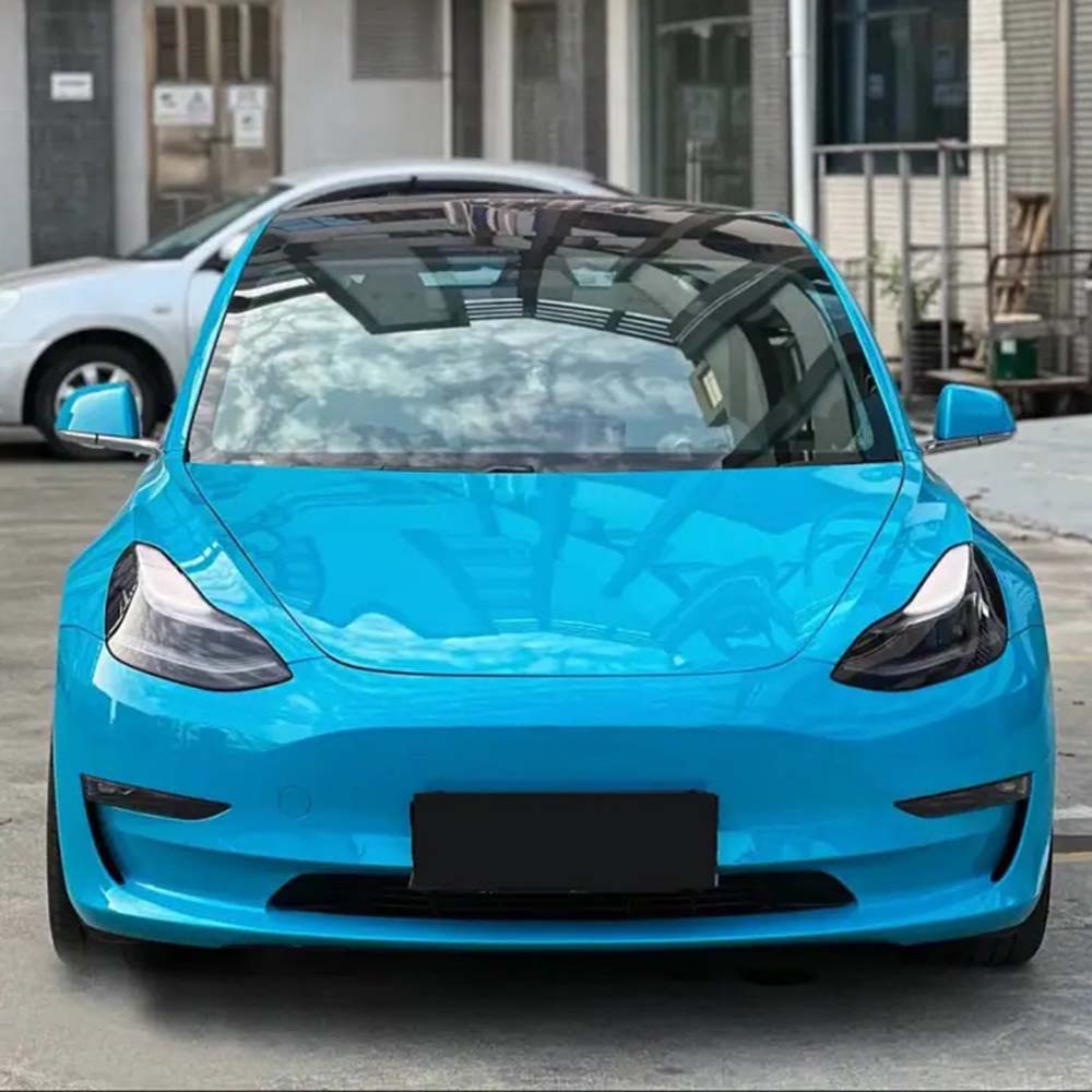 TPUNESS Premium Liquid Metal Color TPU Car Wrap Flim | Glossy Miami Blue